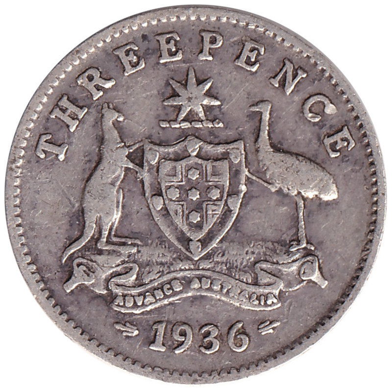 Australia - 3 pence - George V - 1936 - No1156