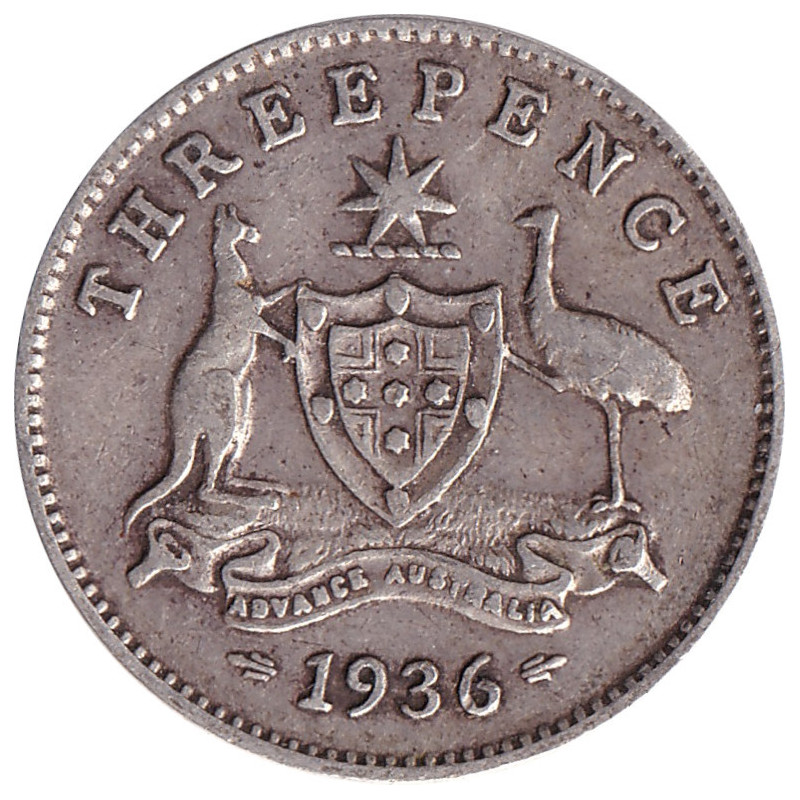Australia - 3 pence - George V - 1936 - No1158