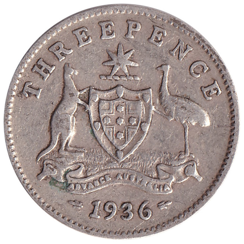 Australia - 3 pence - George V - 1936 - No1159