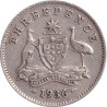 Australia - 3 pence - George V - 1936 - No1160