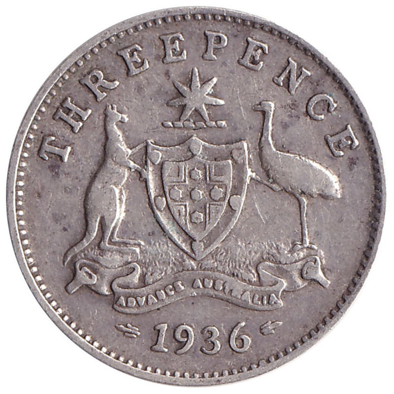 Australia - 3 pence - George V - 1936 - No1161
