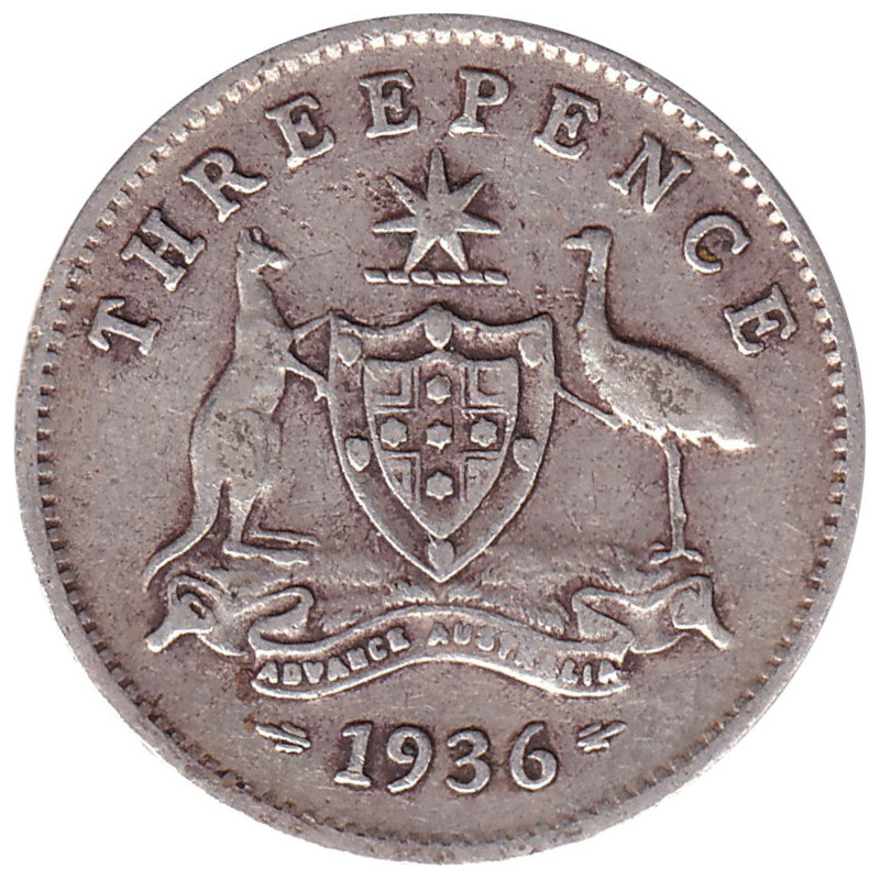 Australia - 3 pence - George V - 1936 - No1162