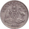 Australia - 3 pence - George V - 1936 - No1163