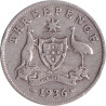 Australia - 3 pence - George V - 1936 - No1165