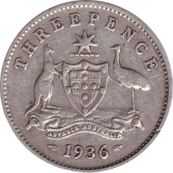 Australia - 3 pence - George V - 1936 - No1167