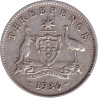 Australia - 3 pence - George V - 1936 - No1167