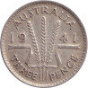 Australia - 3 pence - George VI - 1941 - No1182