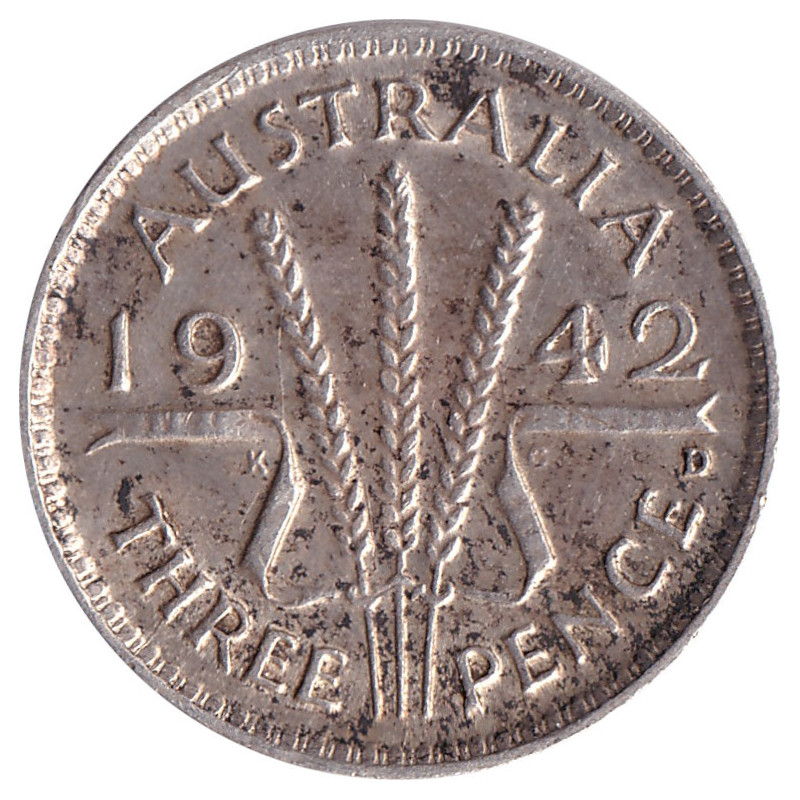 Australia - 3 pence - George VI - 1942 D - No1183
