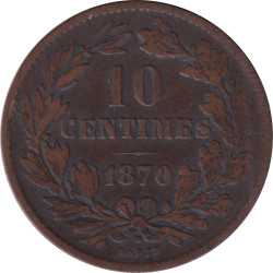 Luxembourg - 10 centimes - Blason -  1870 - No559