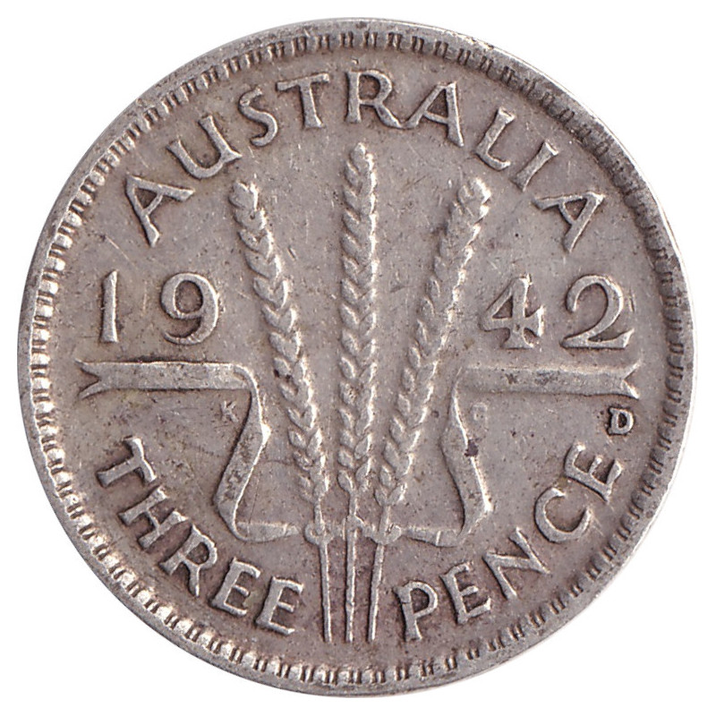 Australia - 3 pence - George VI - 1942 D - No1186