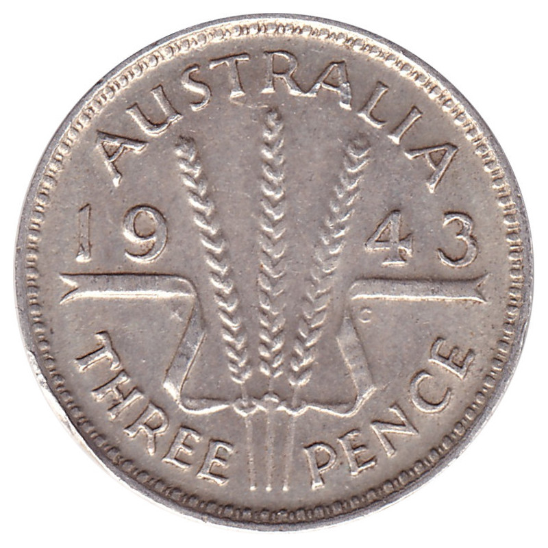 Australia - 3 pence - George VI - 1943 - N1187