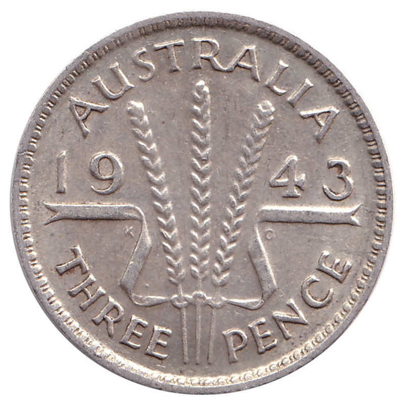 Australia - 3 pence - George VI - 1943 - N1188