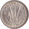 Australia - 3 pence - George VI - 1951 - No1190