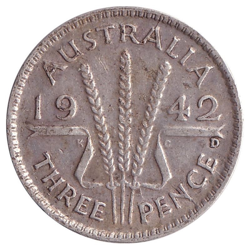 Australia - 3 pence - George VI - 1942 D - No1192