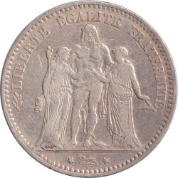 France - 5 francs - Hercule - 1874 A - No1194