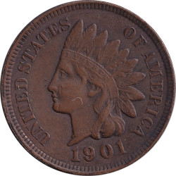 United States of America - 1 cent - Indian Head - Oak Leaves - Bronze - 1901 - No1199