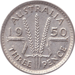 Australia - 3 pence - George VI - 1950 - No1204