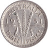 Australia - 3 pence - George VI - 1951 - No1206