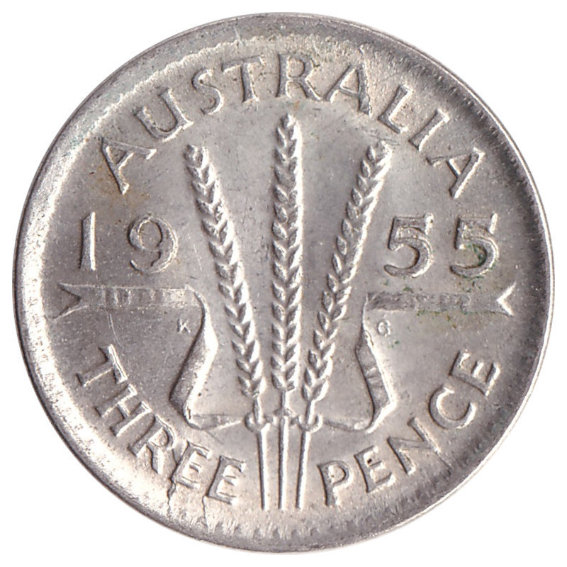 Australia - 3 pence - Elizabeth II - 1955 - No1207