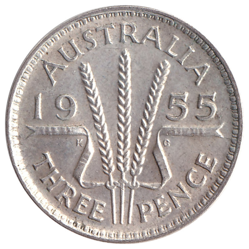 Australia - 3 pence - Elizabeth II - 1955 - No1208