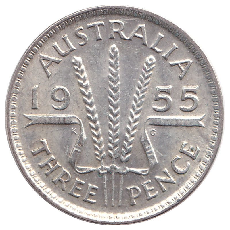 Australia - 3 pence - Elizabeth II - 1955 - No1209