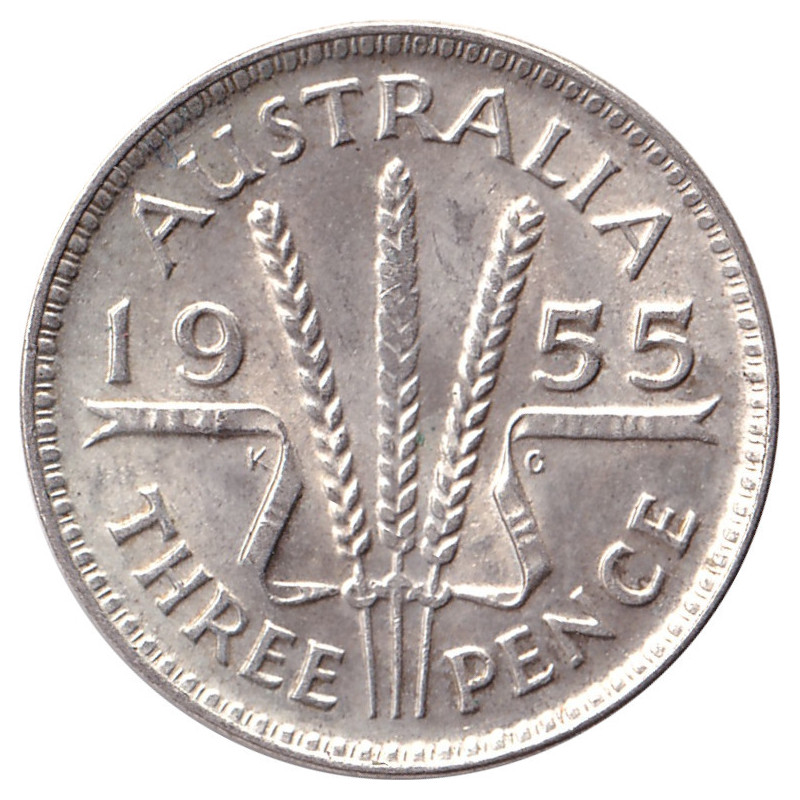 Australia - 3 pence - Elizabeth II - 1955 - No1210