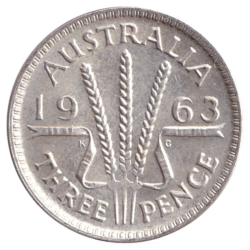 Australia - 3 pence - Elizabeth II - 1963 - No1222
