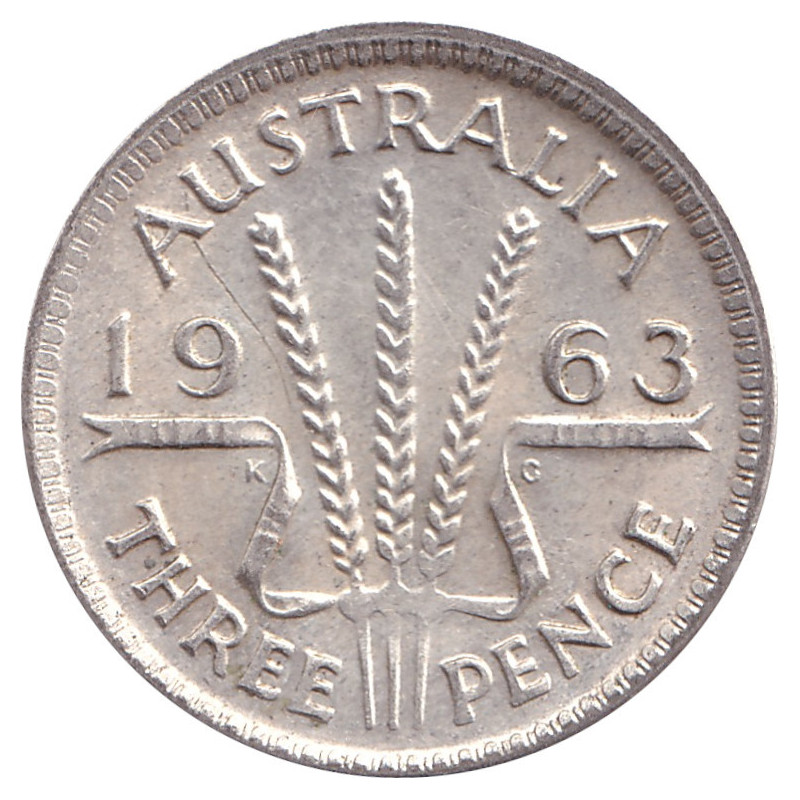 Australia - 3 pence - Elizabeth II - 1963 - No1223
