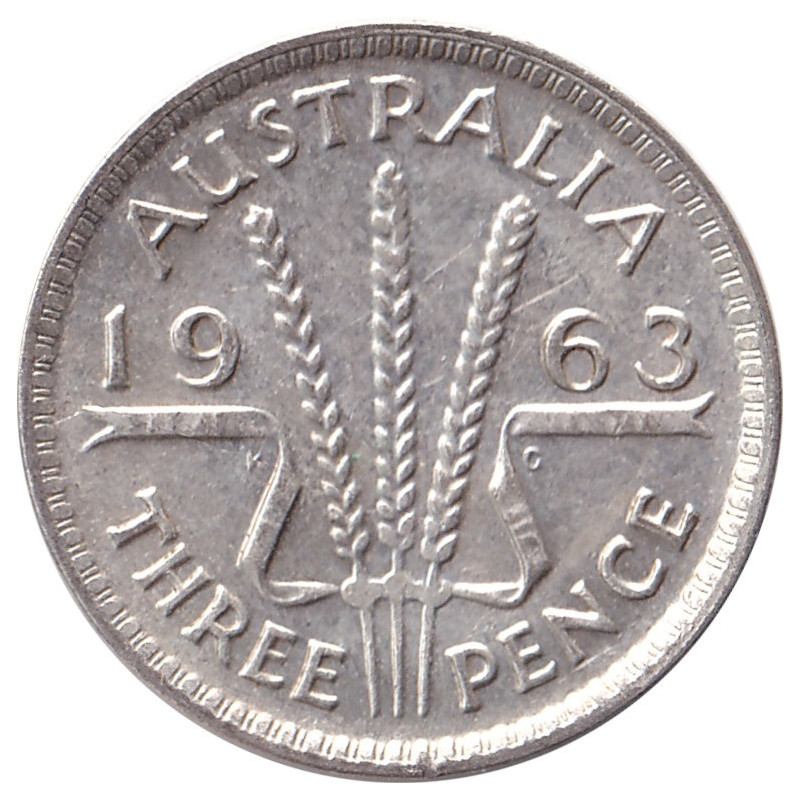 Australia - 3 pence - Elizabeth II - 1963 - No1224