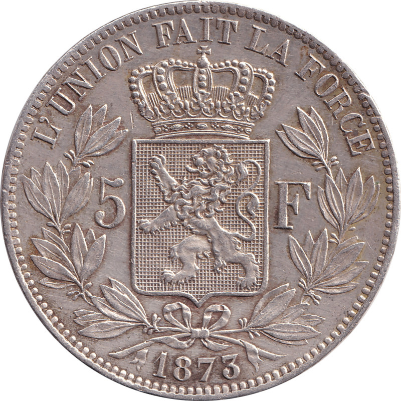 Belgium - 5 francs - Leopold II - 1873 - No1233