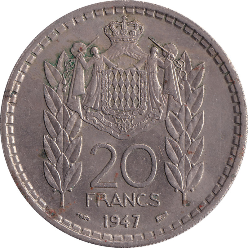 Monaco - 20 francs - Louis II - 1947 - No1236