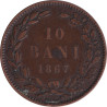 Romania - 10 bani - Grandes armoiries - Carol I - 1867 - No1237