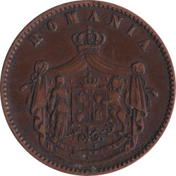Romania - 10 bani - Grandes armoiries - Carol I - 1867 - No1237
