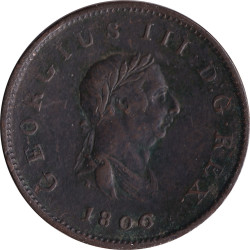 United Kingdom - 1/2 penny - Georges III - Old head - 1806 - No1240