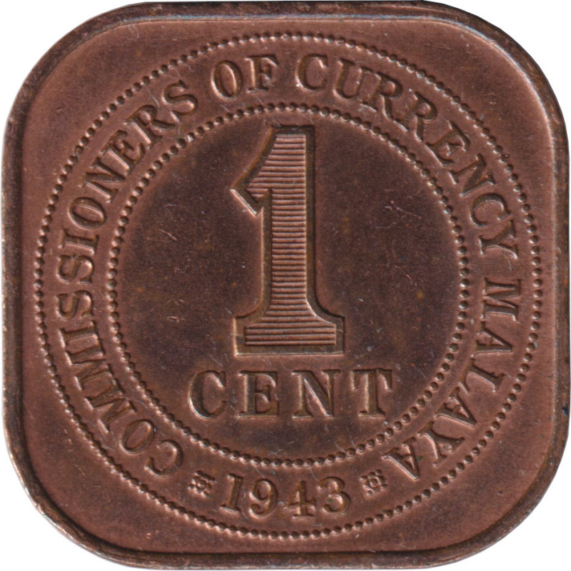 Malaya - 1 cent - Georges VI -  1943 - No740