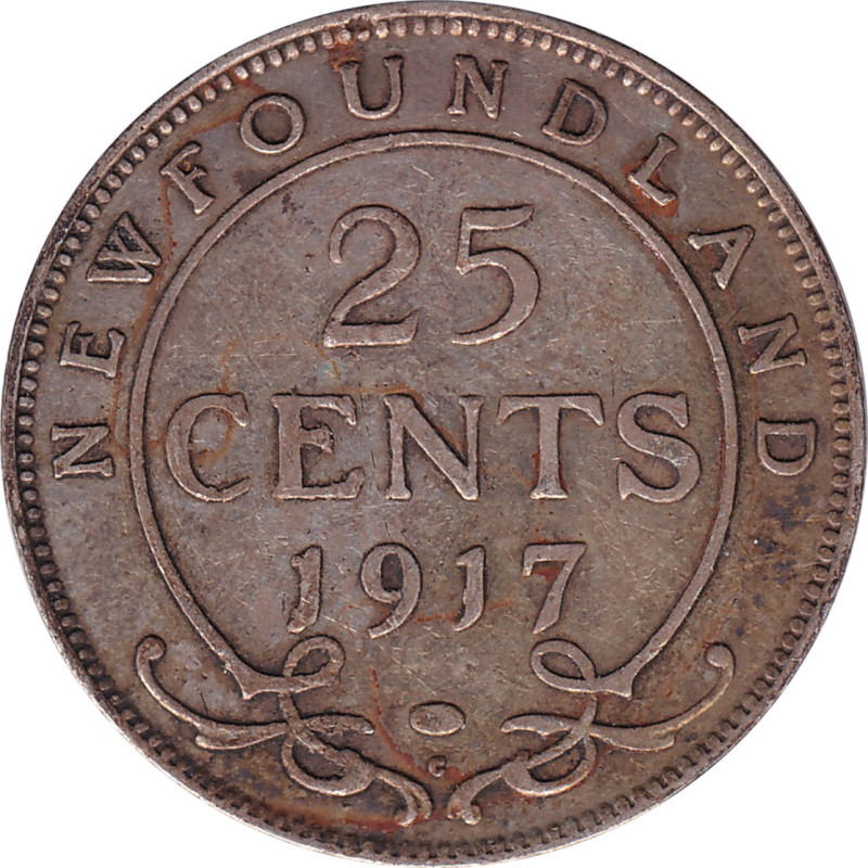 Canadian Provinces - 25 cents - George V - 1917 C - No1245