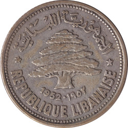 Lebanon - 50 piastres - Cèdre - République libanaise - 1952 - ١٩٥٢ (1952) - No1254