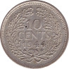 Netherlands - 10 cents - Wilhelmina I - Mature head - 1944 S - No1256