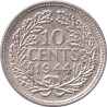 Netherlands - 10 cents - Wilhelmina I - Mature head - 1944 P - No1258