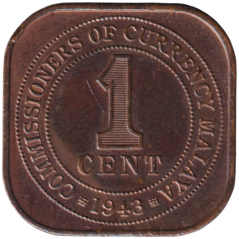 Malaya - 1 cent - Georges VI -  1943 - No742