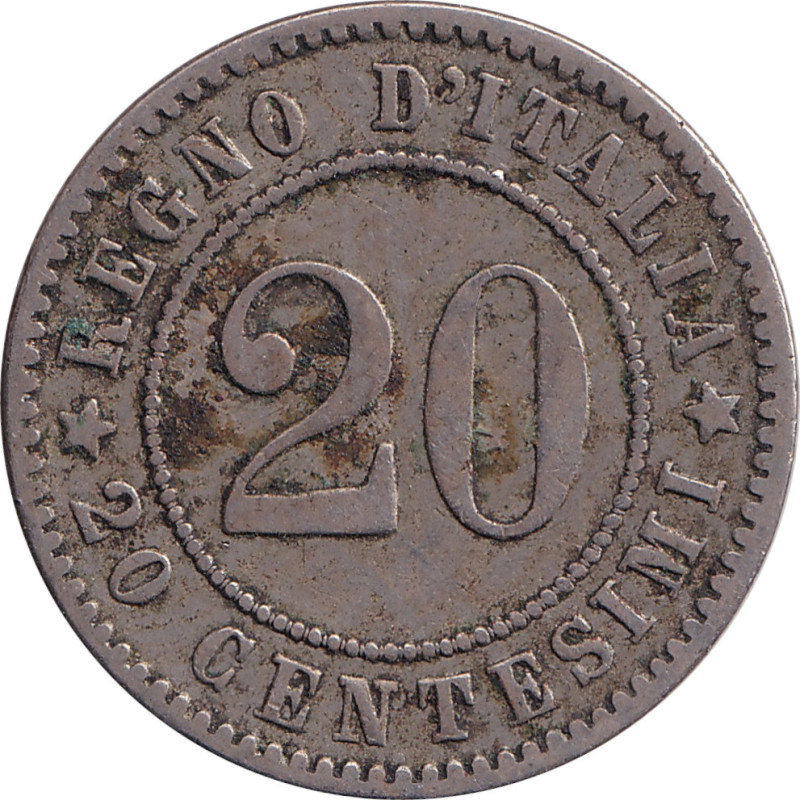 Italy - 20 centesimi - Umberto I - 1894 KB - No1265