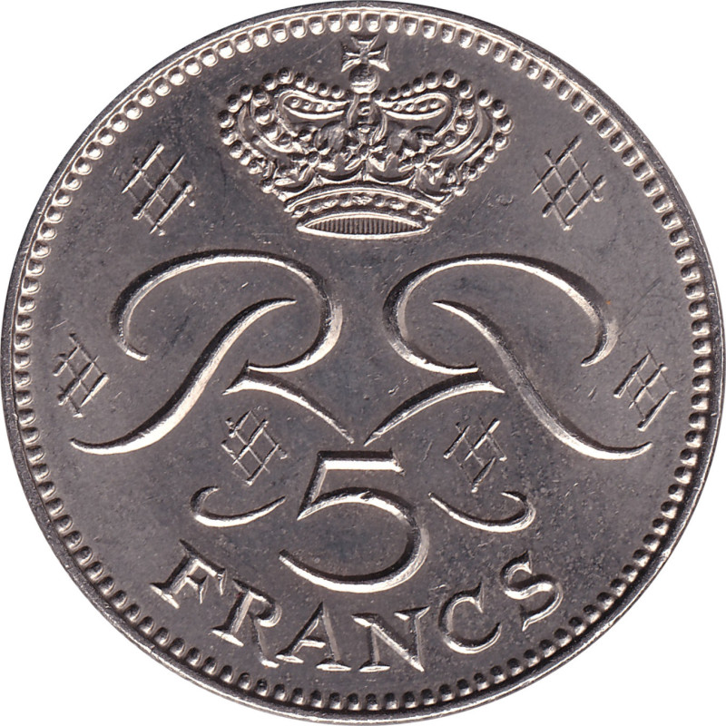 Monaco - 5 francs - Rainier III - Monogramme - 1982 - No1267