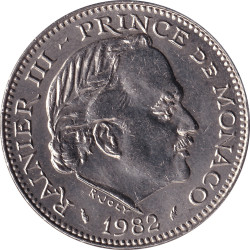 Monaco - 5 francs - Rainier III - Monogramme - 1982 - No1267