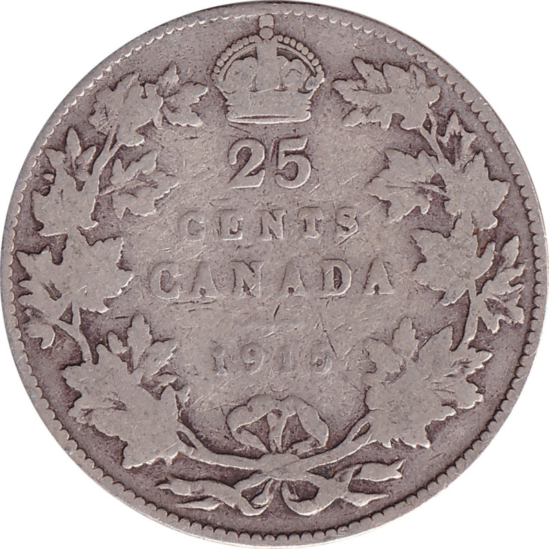 Canada - 25 cents - George V - 1916 - N1276