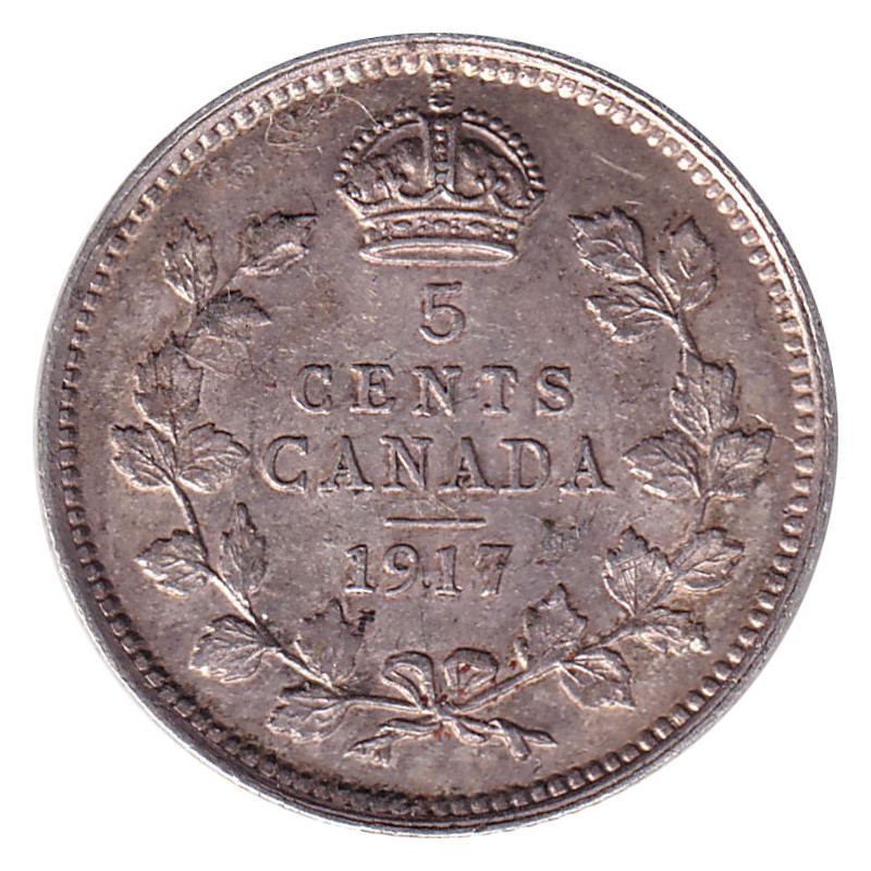 Canada - 5 cents - George V - Petit module - 1917 - No1278