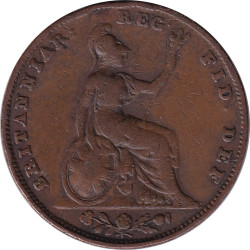 United Kingdom - 1 farthing - Victoria - Young head - No1284