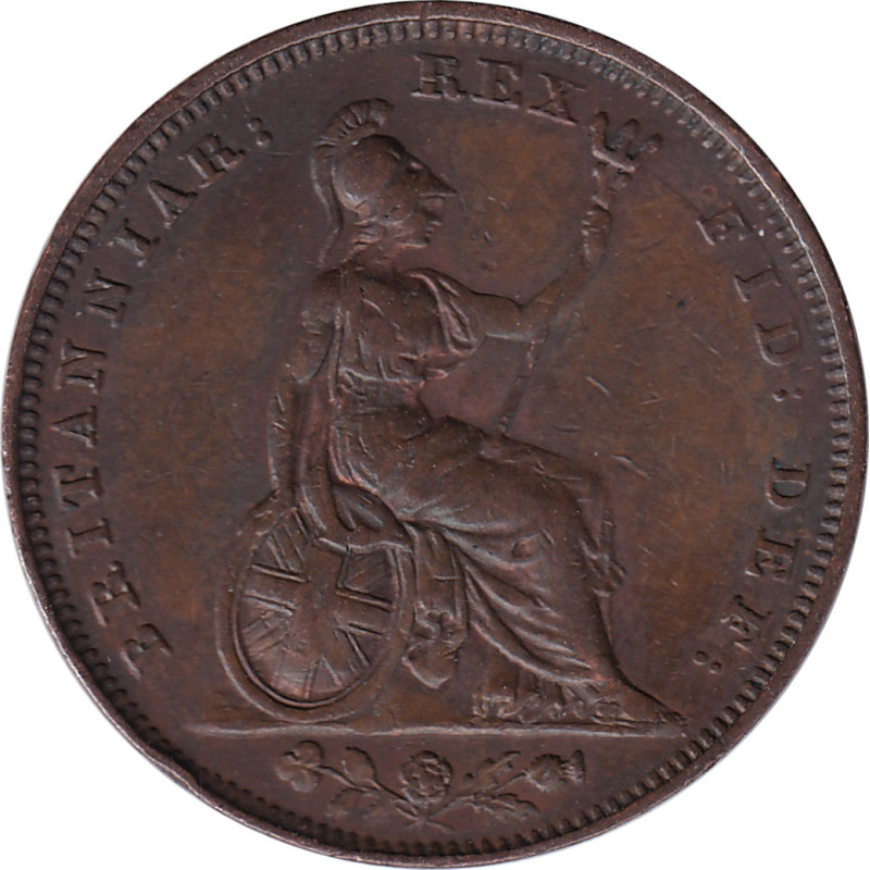 United Kingdom - 1 farthing - Georges IV - Bare head - 1826 - No1285