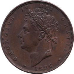 United Kingdom - 1 farthing - Georges IV - Bare head - 1826 - No1285