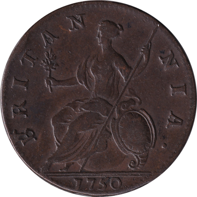 United Kingdom - 1/2 penny - Georges II - Seconde effigie - 1750 - No1288