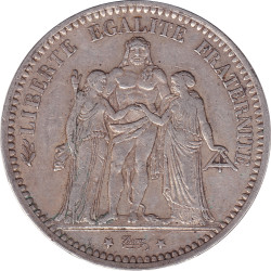 France - 5 francs - Hercule - 1873 K - No1291